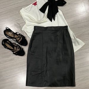 Vintage Genuine Leather Skirt Small